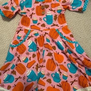 Eleanor Rose Colorful Pumpkin and Mug tunic and pants set